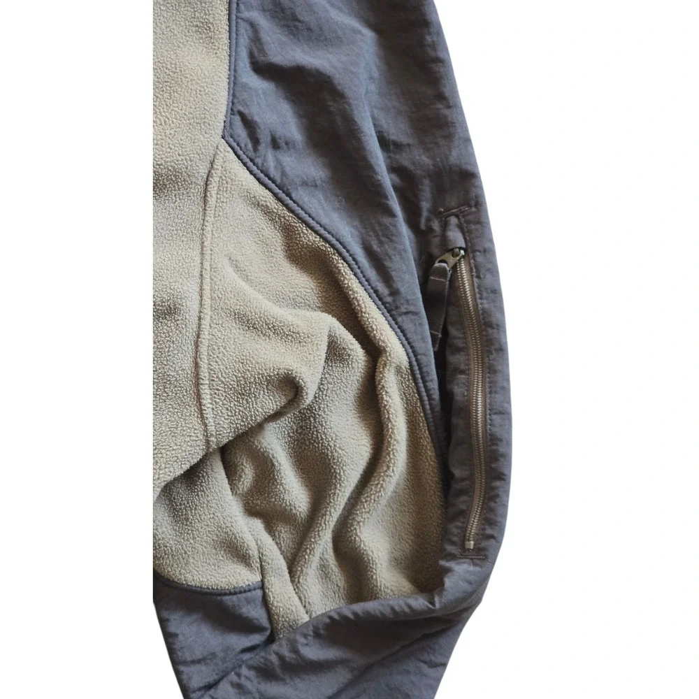 Columbia Mens Full‎ Zip Fleece Jacket Gray Colorblock Outdoor Coat Size Large